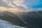 Arnoldhoehe - Panoramic view from mountain peak Arnoldhoehe in Ankogel Group, High Tauern National Park