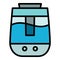 Aroma air humidifier icon, outline style