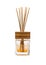 Aroma bottle glass and wooden sticks isolated