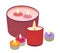 Aroma candles. Vector isolated set. Aromatherapy concept