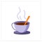 Aroma drink flat icon