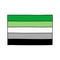 Aromantic pride flag doodle icon, vector color line illustration