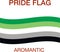 Aromantic pride flag on white background. Pride symbol.The official symbol of the community