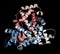 Aromatase (estrogen synthase) enzyme. 3D Illustration.