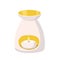 Aromatherapy. Aroma lamp with burning candle inside. Homeopathy or ayurveda Aromatic therapy. Aroma lamp icon isolated