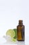 Aromatherapy essential oil bottle with lime