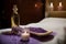 aromatherapy massage, with the scent of lavender and geranium filling the room