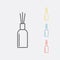 Aromatherapy reed diffuser line icon. Vector illustration.