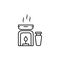 Aromatherapy scent burner line icon. Element of lifestyle icon