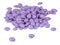 Aromatherapy violet lavender wax drop isolated on the white