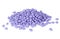 Aromatherapy violet lavender wax drops for depilation isolated on the white