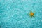 Aromatic bath salt and starfish background