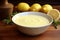 Aromatic Bowl lemon sauce. Generate Ai