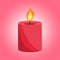 Aromatic candles flat vector illustration.