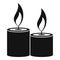 Aromatic candles icon, simple style