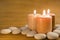 Aromatic candles and stones