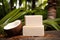 Aromatic coconut soap chunks in the company of coconuts, evoking the essence of island life and the soothing aroma of