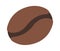 Aromatic coffee bean flat icon