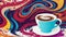 Aromatic Delights Celebrating National Coffee Day with a Vibrant Coffee Server.AI Generated