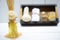 Aromatic essence oil bottle with bottle of fragrance reeds diffuser
