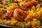 Aromatic and Flavorful Close-Up of Biryani with Fragrant Basmati Rice and Shrimp