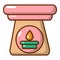 Aromatic lamp icon, cartoon style