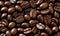 Aromatic roasted coffee beans background