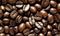 Aromatic roasted coffee beans background