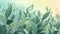 Aromatic Sage Herbs Horizontal Background Illustration.