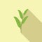 Aromatic sage icon flat vector. Leaf plant