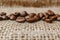 Aromatic Symphony Coffee Beans Dance on Burlap