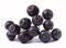 Aronia fruit on white background