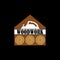 Ð¡arpentry and woodwork logo for company business. Wood logs, house and electric planer. Vector for carpentry, woodworking.
