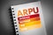 ARPU - Average Revenue Per User acronym