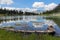 Arpy lake and mountain landscape