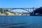 Arrabida bridge, and the Douro river, in Porto