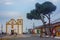 Arraial Dajuda, Bahia, Brazil: Catholic church and shops on the main street of historic town