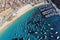 Arraial do Cabo, Brazil: Aerial view of a fantastic harbor with crystal water.