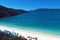 Arraial do Cabo, Brazil: Aerial view of a Forno Beach with a blue water