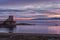 Arran & Ardrossan Sunset with the tower at the pier end in Ardrossan Scotland