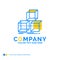 Arrange, design, stack, 3d, box Blue Yellow Business Logo templa