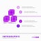 Arrange, design, stack, 3d, box Infographics Template for Website and Presentation. GLyph Purple icon infographic style vector
