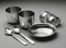 Arrange the tableware used in the camp. Compact silicone utensils. Compact travel utensils. Travel utensils and an army