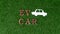 Arranged eco-friendly car and electric vehicle message for eco transport. Gyre