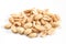 Arranged peeled peanuts, close-up view roasted salted peanuts