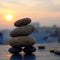 Arrangement art, stack of rocks balance