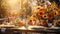 arrangement fall table sunny charming