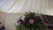Arrangement of flowers in a place of wedding