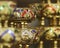 An Arrangement of Golden Bejeweled Bowls, Chiang Mai, Thailand