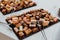 Array of delectable desserts on table